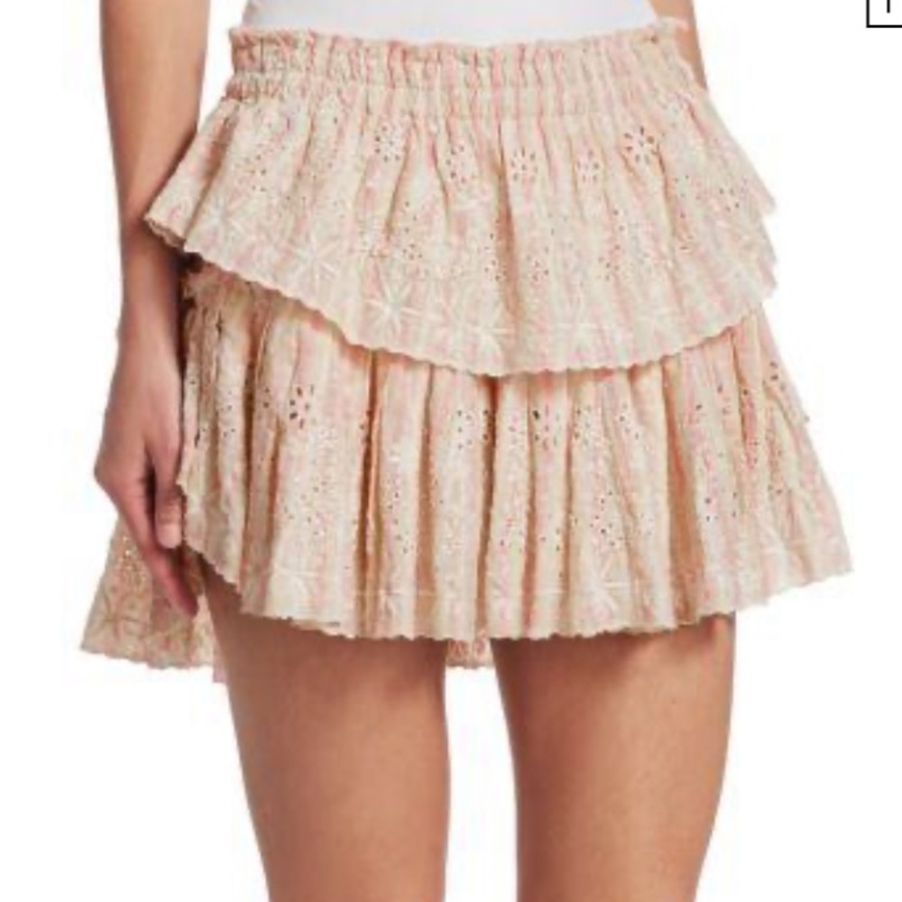 LoveShackFancy pink ruffle skirt - Picture 6 of 6